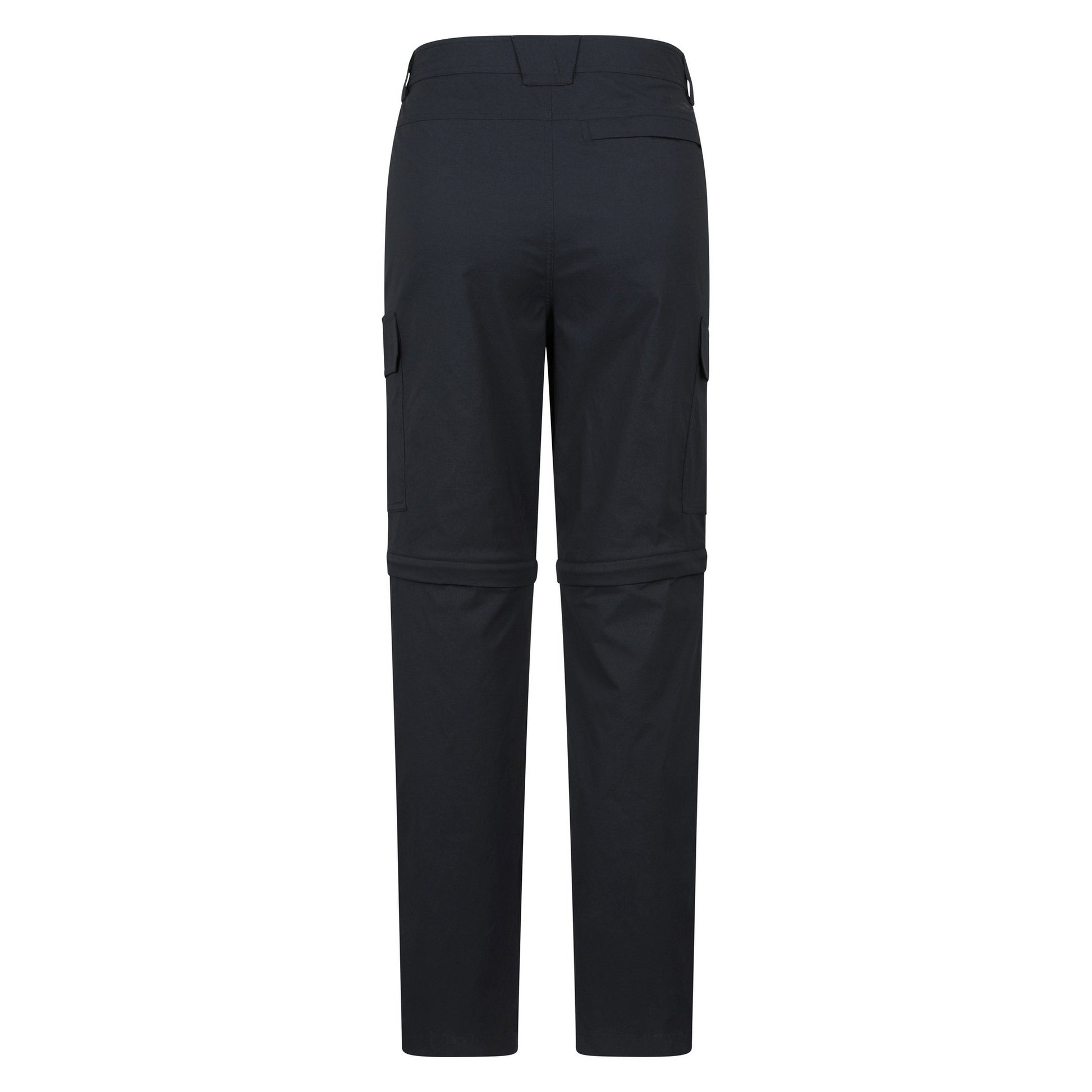 Black - Back - Mountain Warehouse Mens Delta Stretch Zip-Off Regular Cargo Trousers