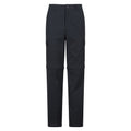 Black - Front - Mountain Warehouse Mens Delta Stretch Zip-Off Regular Cargo Trousers