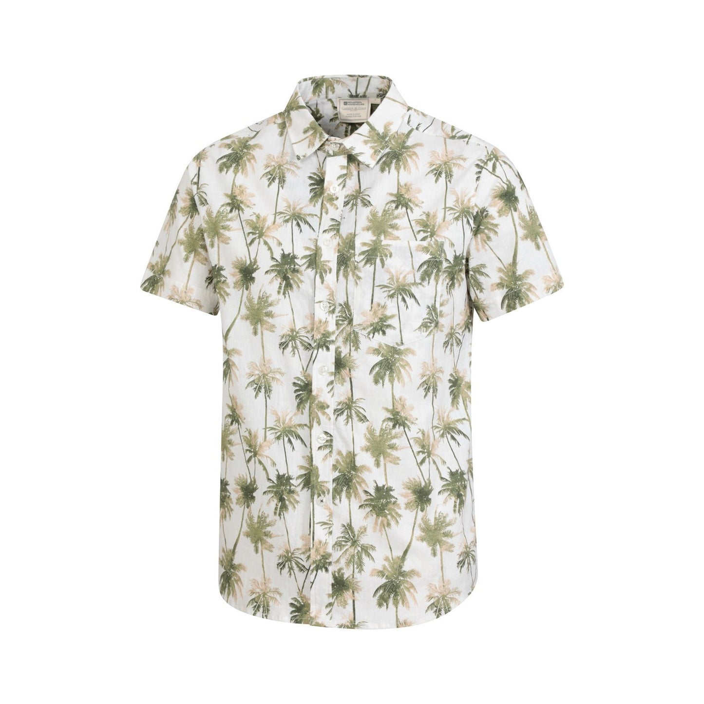 White - Side - Mountain Warehouse Mens Hawaiian Short-Sleeved Shirt