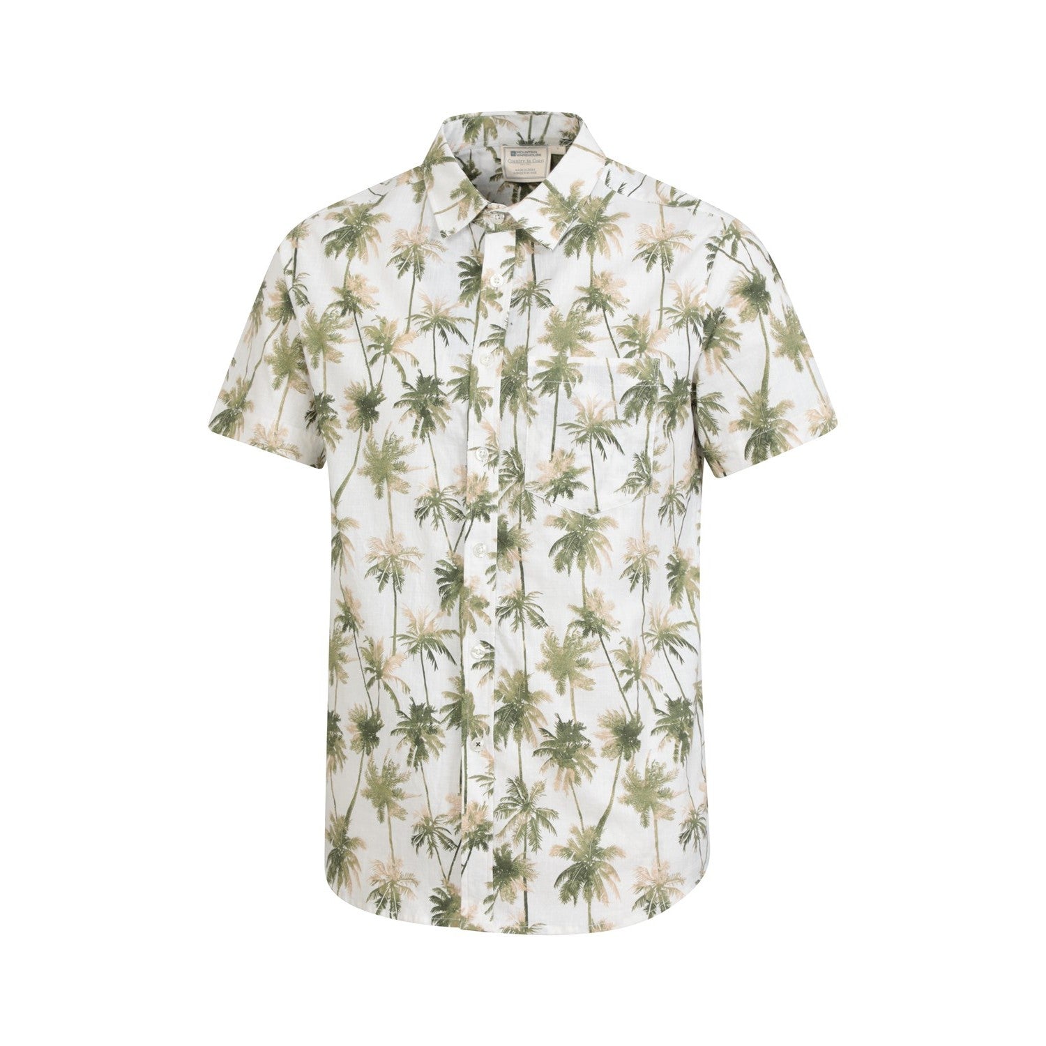 White - Side - Mountain Warehouse Mens Hawaiian Short-Sleeved Shirt