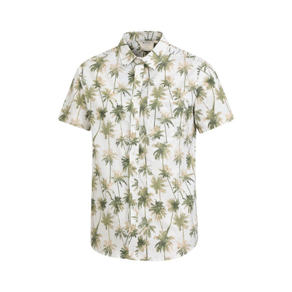 White - Side - Mountain Warehouse Mens Hawaiian Short-Sleeved Shirt