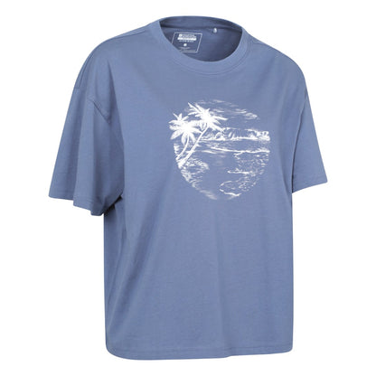 Blue - Side - Mountain Warehouse Womens-Ladies Beach Boxy T-Shirt