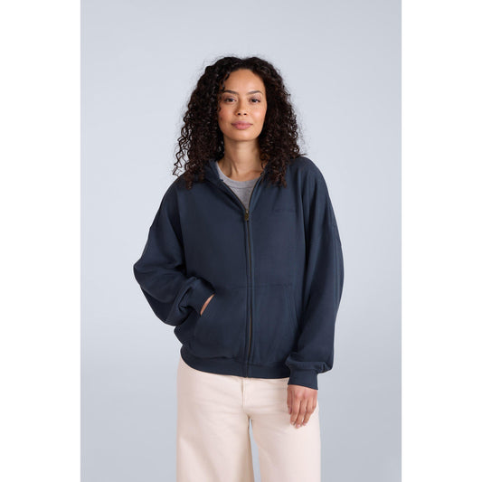 Dark Blue - Front - Animal Womens-Ladies Idol Full Zip Hoodie