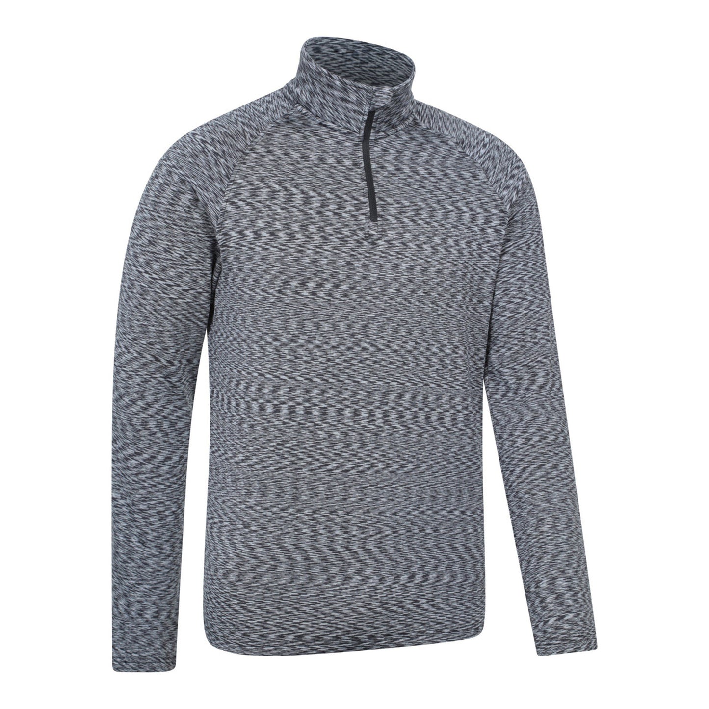 Black - Side - Mountain Warehouse Mens Power Quarter Zip Midlayer