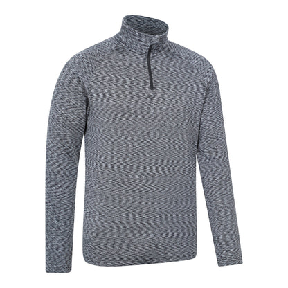 Black - Side - Mountain Warehouse Mens Power Quarter Zip Midlayer