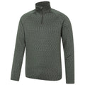 Khaki Green - Side - Mountain Warehouse Mens Power Quarter Zip Midlayer