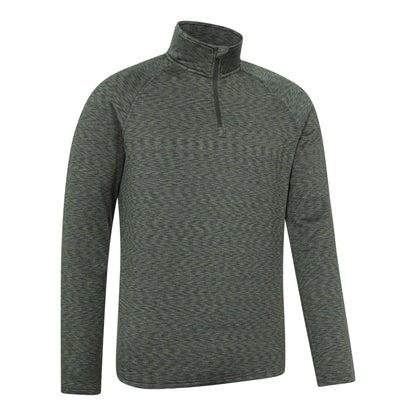 Khaki Green - Lifestyle - Mountain Warehouse Mens Power Quarter Zip Midlayer