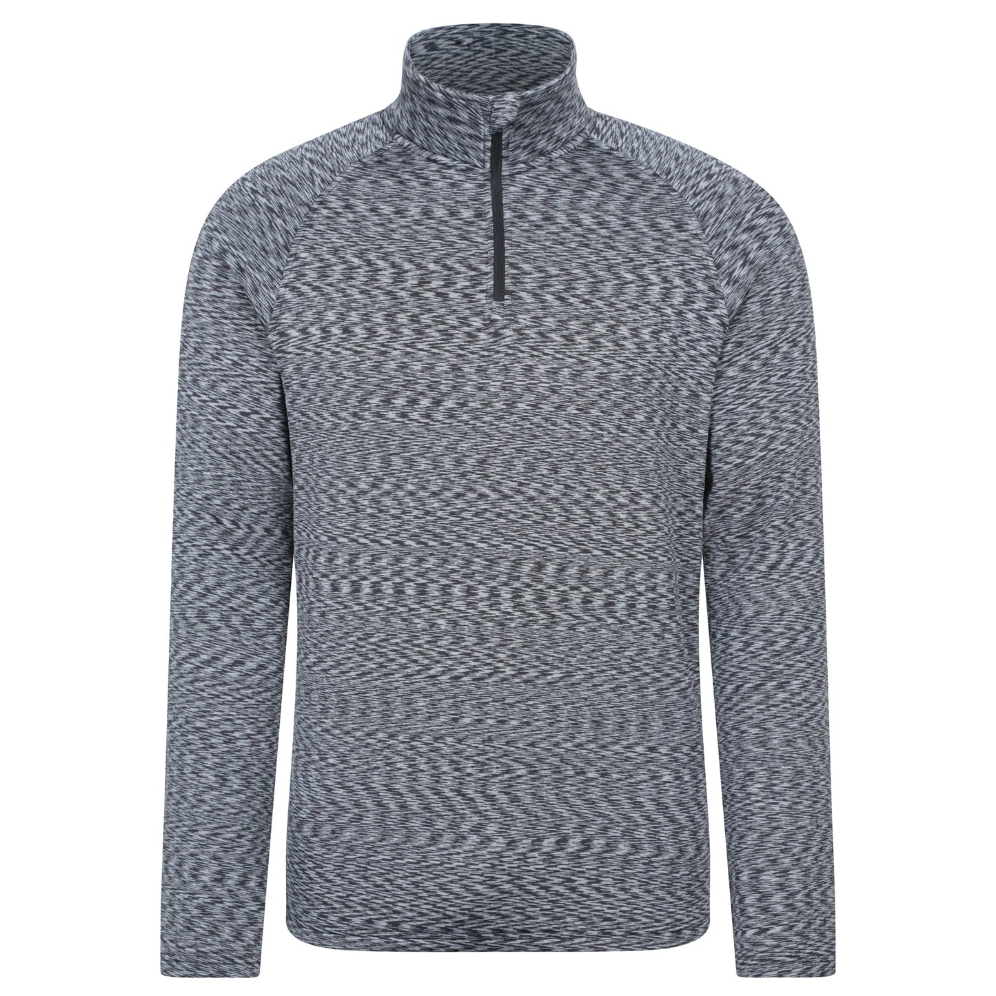 Black - Front - Mountain Warehouse Mens Power Quarter Zip Midlayer