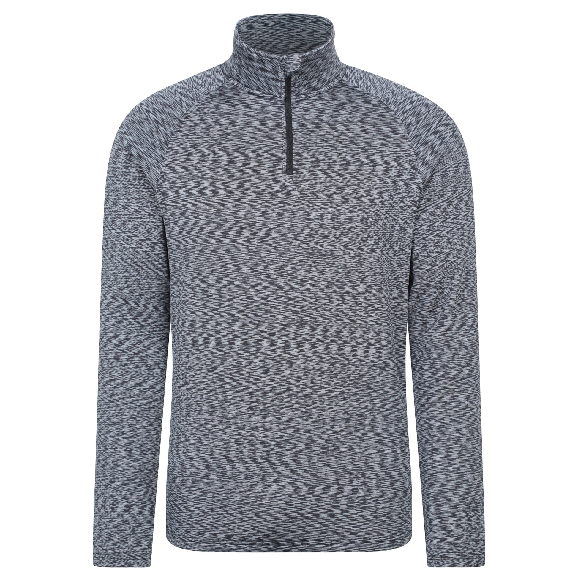 Black - Front - Mountain Warehouse Mens Power Quarter Zip Midlayer