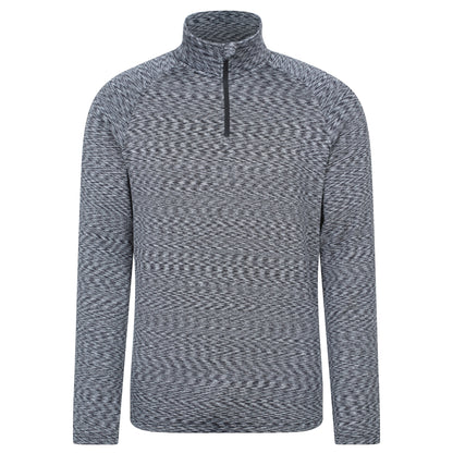 Black - Front - Mountain Warehouse Mens Power Quarter Zip Midlayer