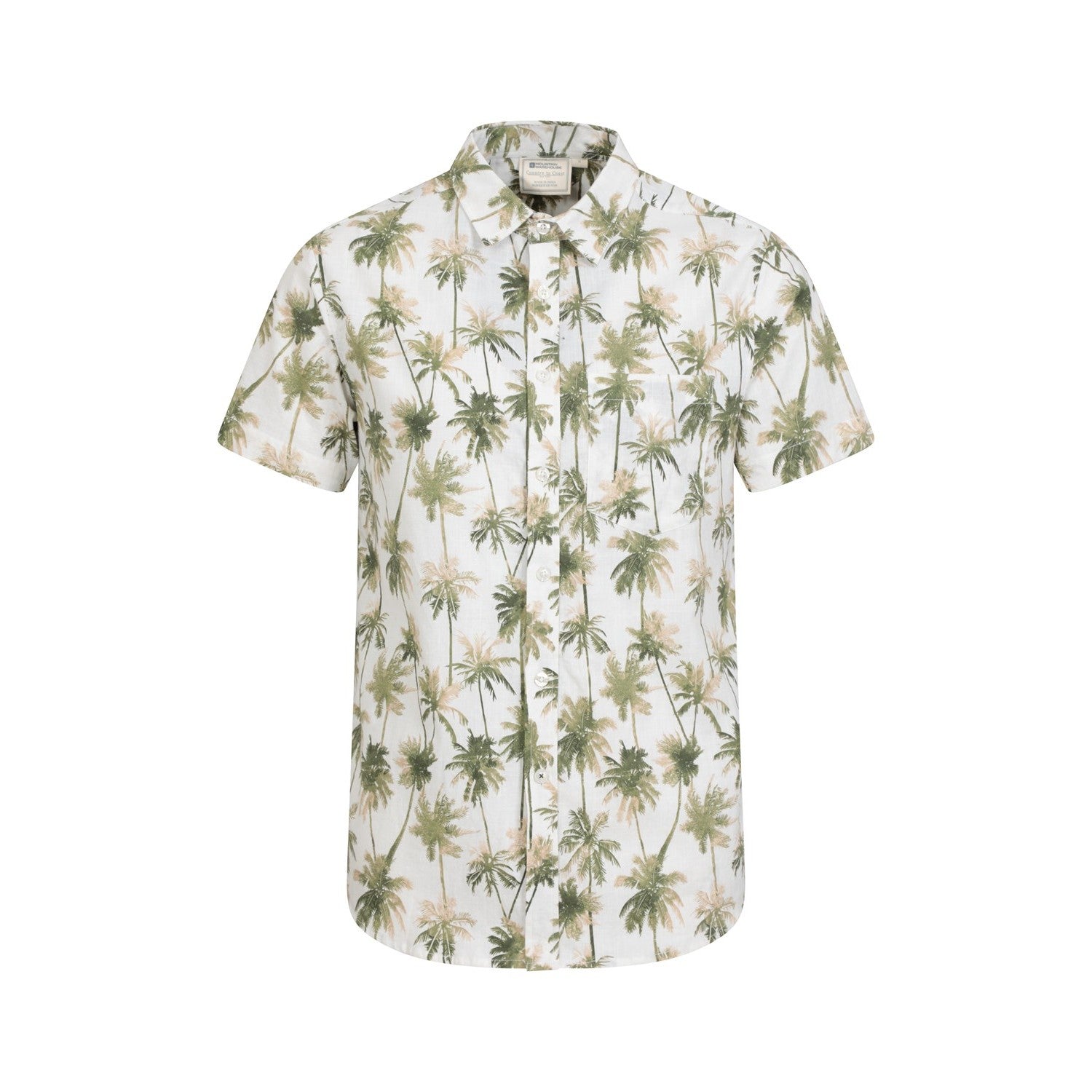 White - Front - Mountain Warehouse Mens Hawaiian Short-Sleeved Shirt