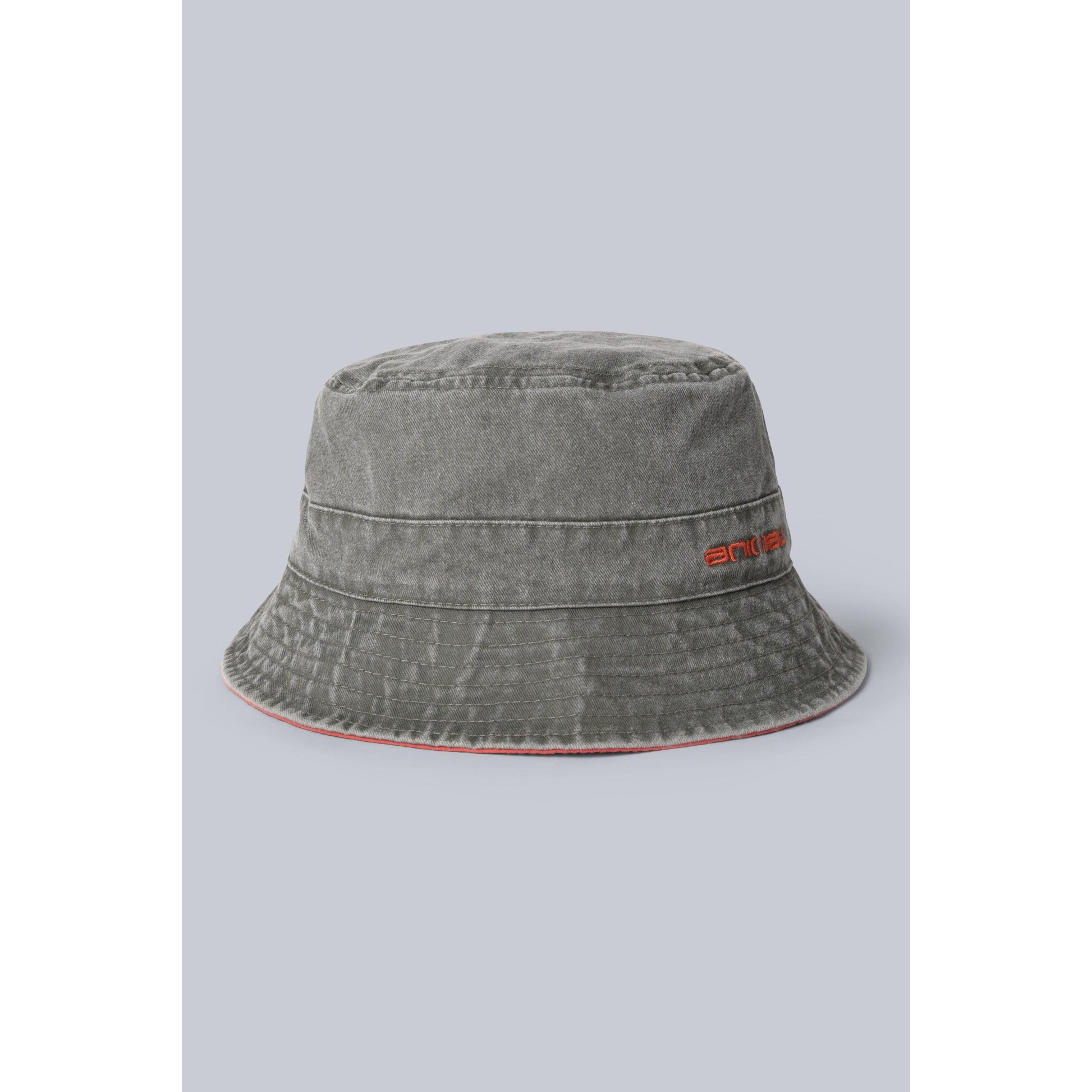 Dark Khaki - Front - Animal Mens Sean Organic Bucket Hat