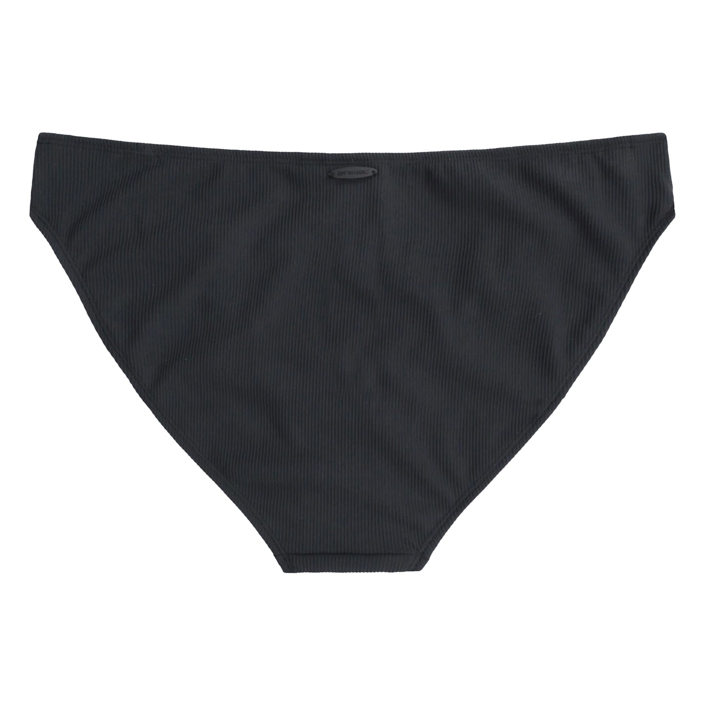 Black - Back - Animal Womens-Ladies Florence Ribbed Bikini Bottoms