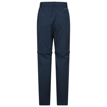 Navy - Back - Mountain Warehouse Womens-Ladies Delta Stretch Zip-Off Trousers