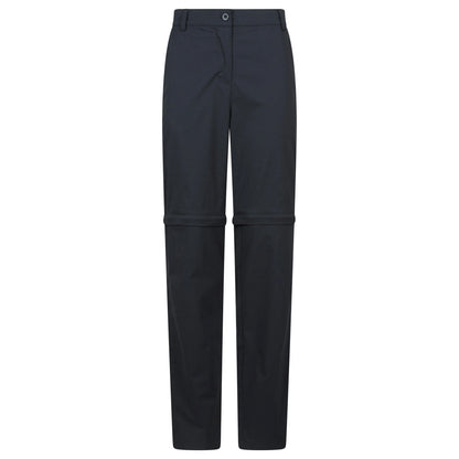 Black - Front - Mountain Warehouse Womens-Ladies Delta Stretch Zip-Off Trousers