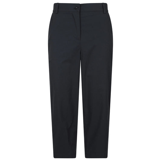 Black - Front - Mountain Warehouse Womens-Ladies Delta Stretch Capri Trousers