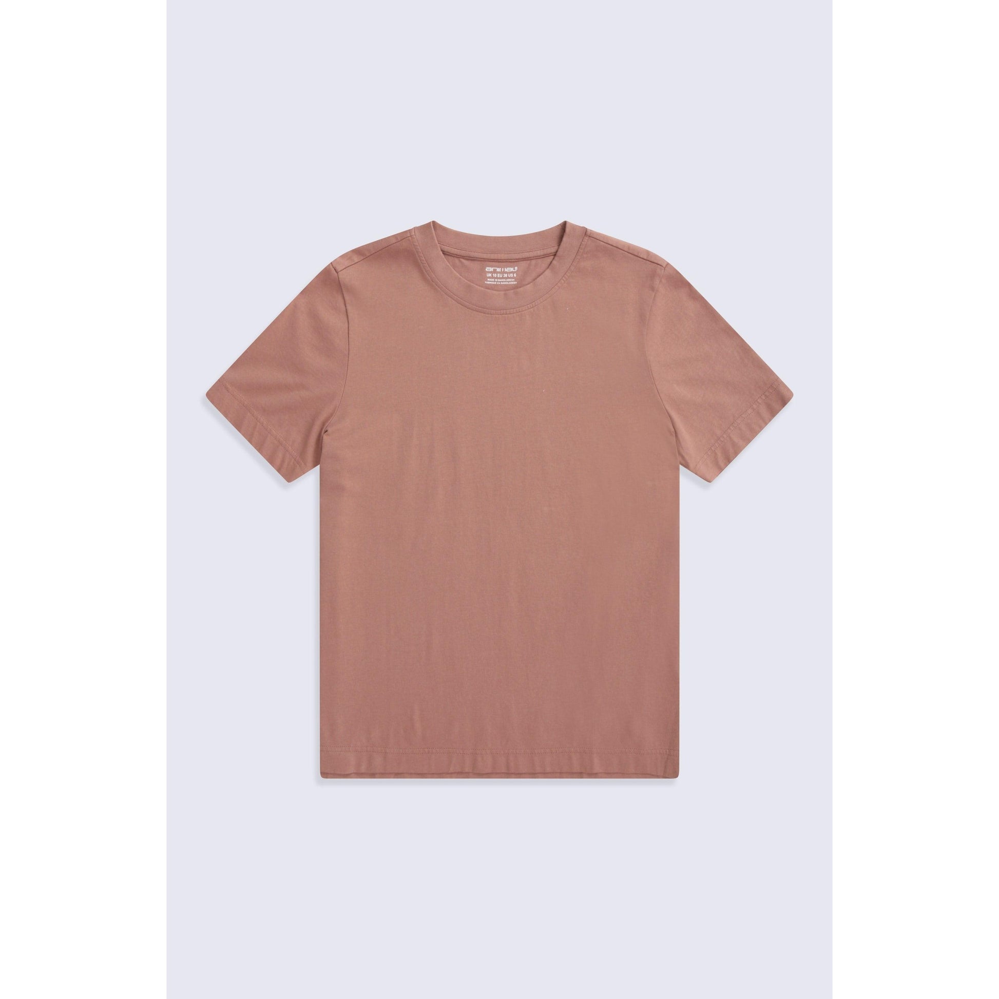 Tan - Front - Animal Womens-Ladies Plain T-Shirt