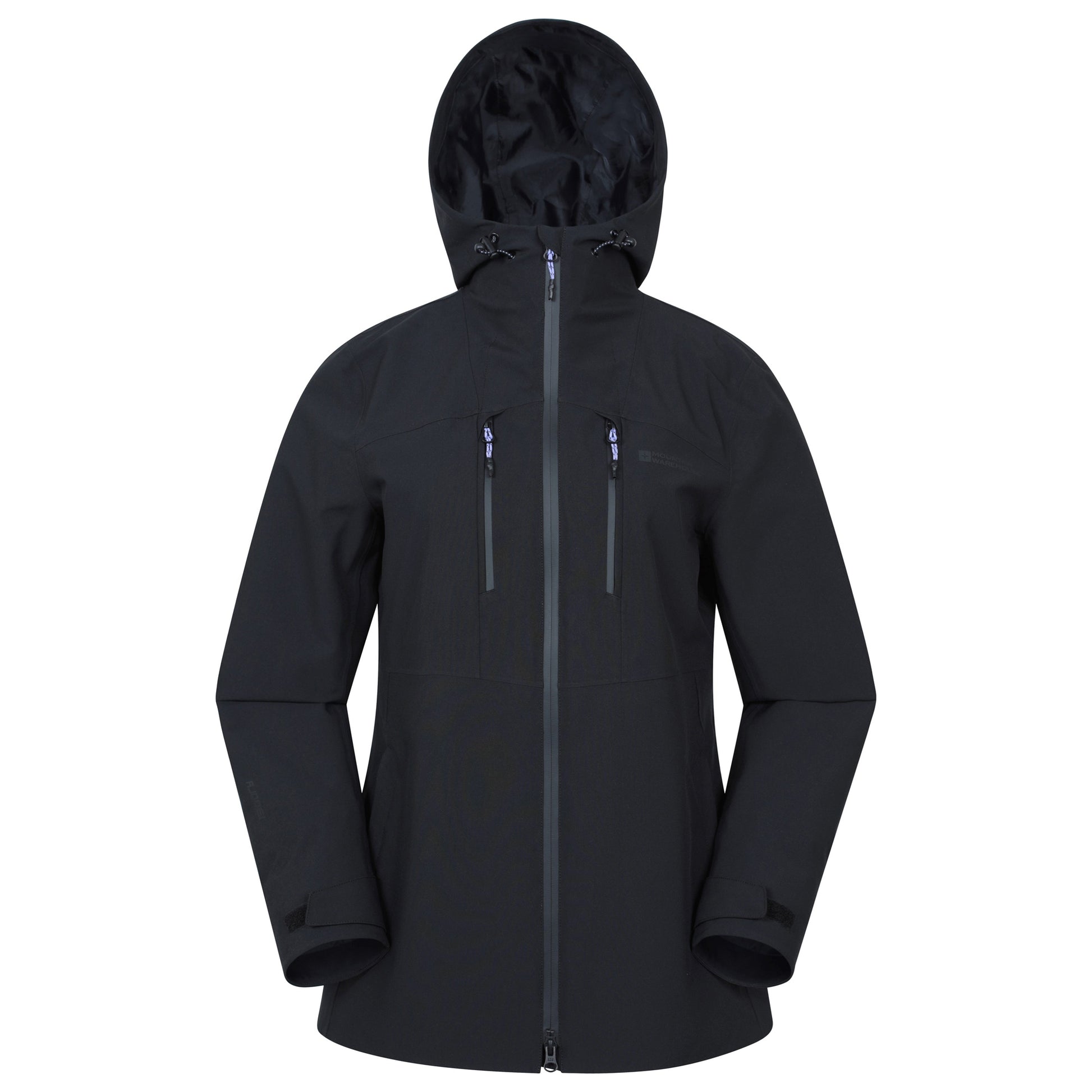 Black - Front - Mountain Warehouse Womens-Ladies Breeze Waterproof Jacket