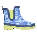 Blue - Side - Mountain Warehouse Childrens-Kids Lolly Camouflage Rubber Wellington Boots