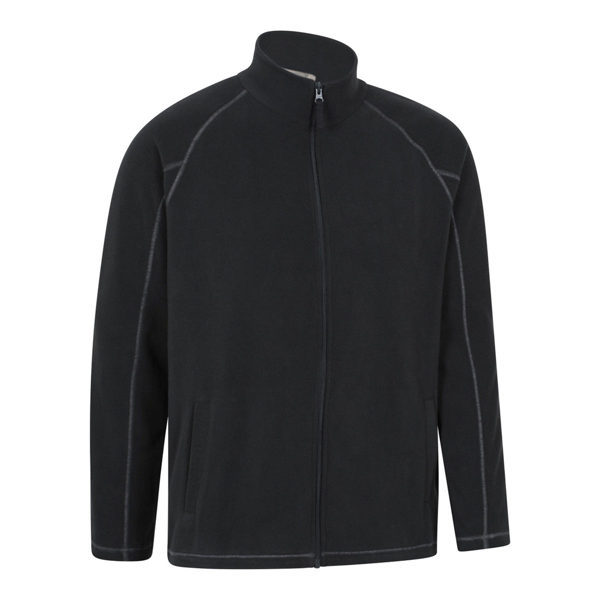 Black - Side - Mountain Warehouse Mens Ashbourne Full Zip Fleece Jacket
