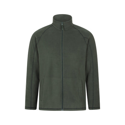 Khaki Green - Front - Mountain Warehouse Mens Ashbourne Full Zip Fleece Jacket