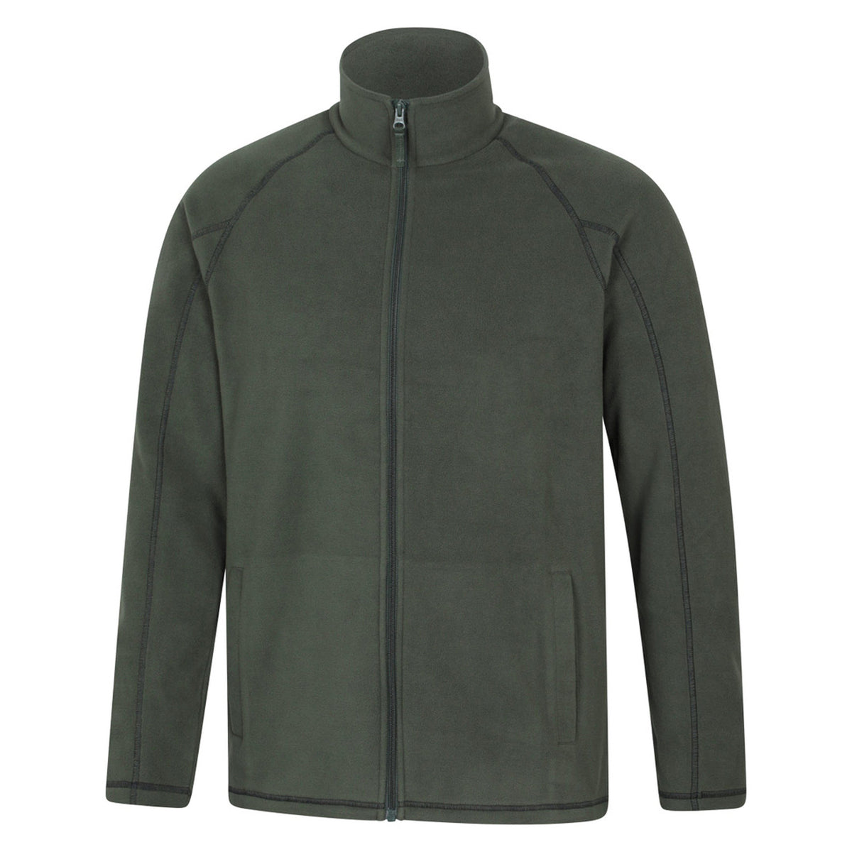Khaki Green - Side - Mountain Warehouse Mens Ashbourne Full Zip Fleece Jacket