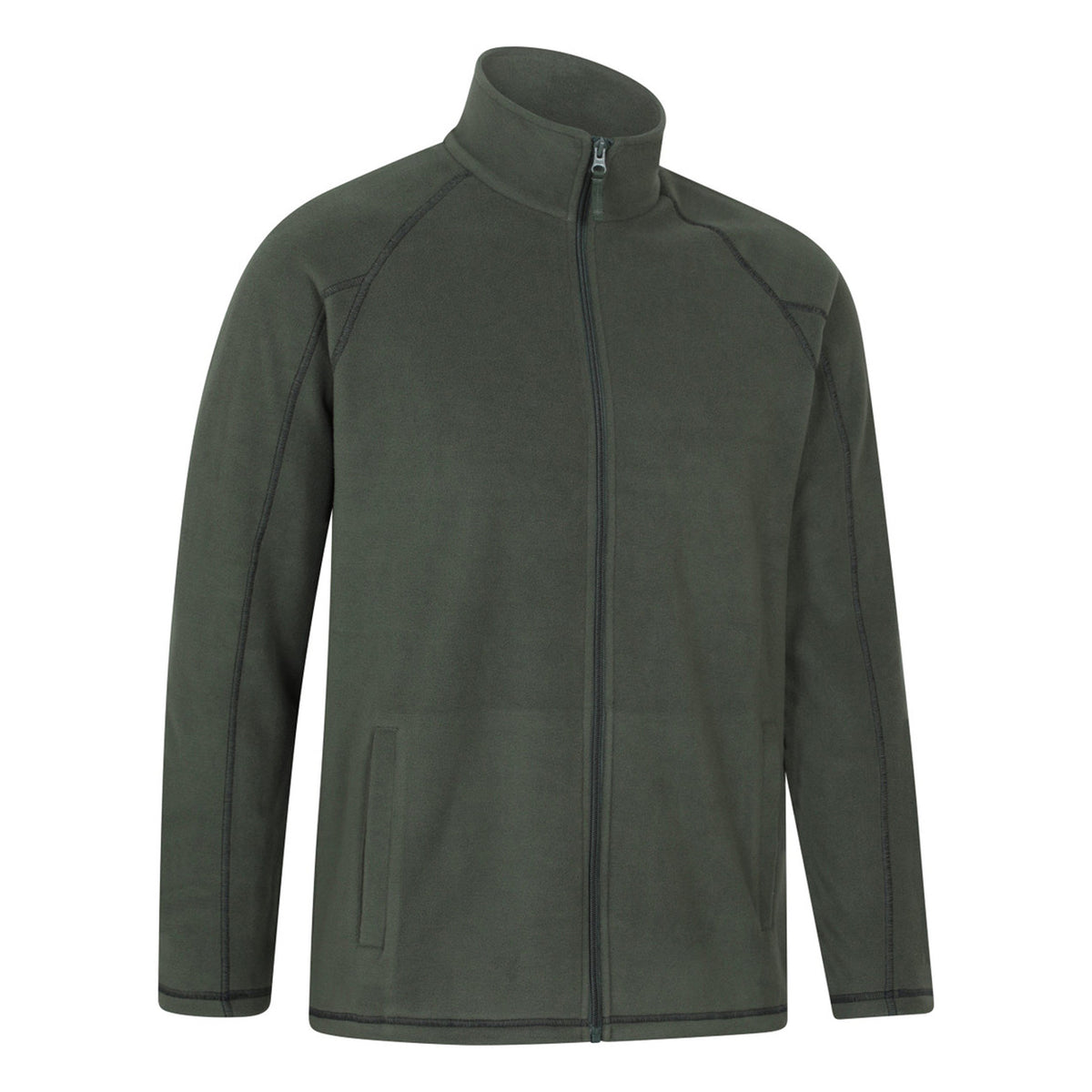 Khaki Green - Lifestyle - Mountain Warehouse Mens Ashbourne Full Zip Fleece Jacket