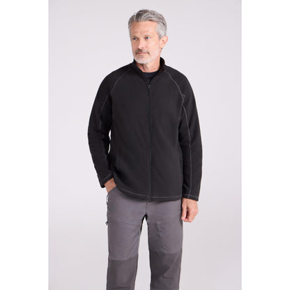 Black - Front - Mountain Warehouse Mens Ashbourne Full Zip Fleece Jacket