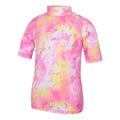 Coral - Lifestyle - Mountain Warehouse Childrens-Kids Tie Dye Short-Sleeved Rash Top