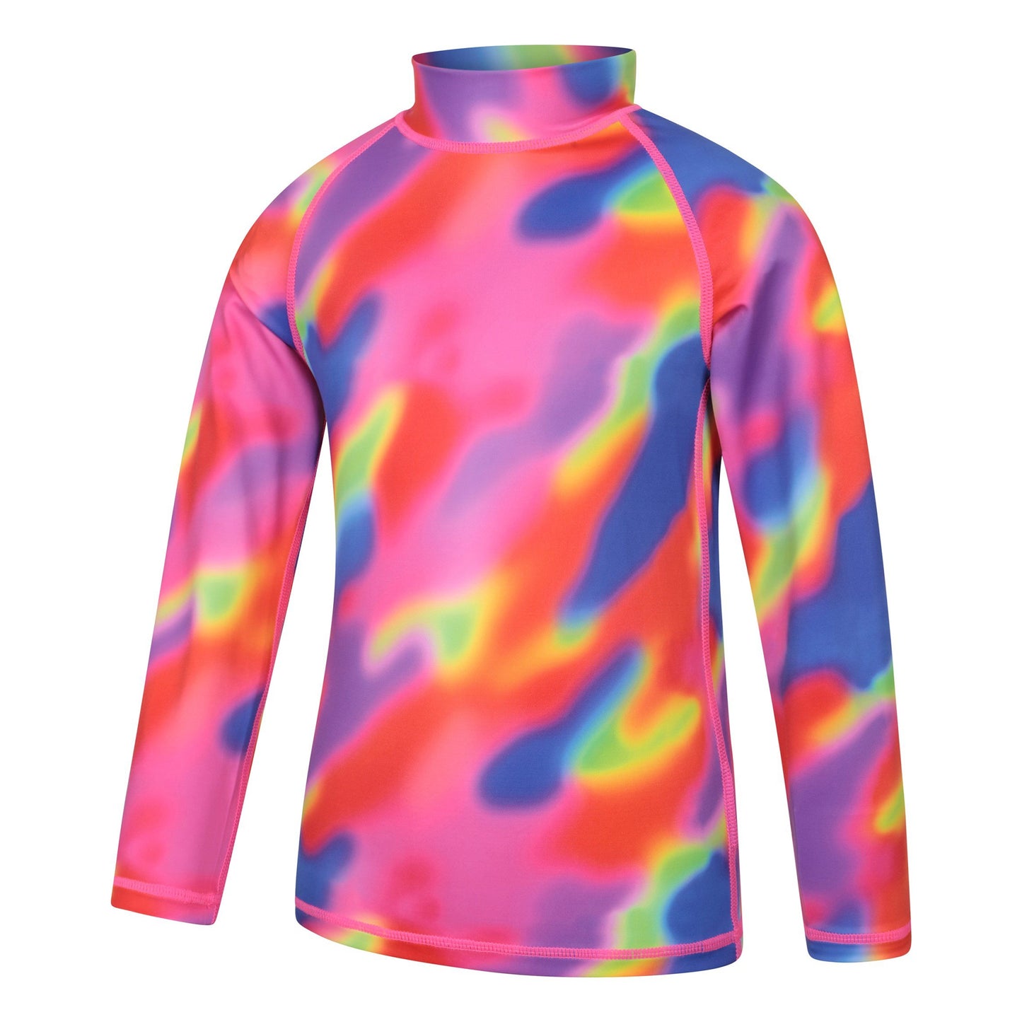 Bright Orange - Lifestyle - Mountain Warehouse Childrens-Kids Abstract Long-Sleeved Rash Top