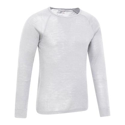 White - Side - Mountain Warehouse Mens Merino Wool Thermal Top