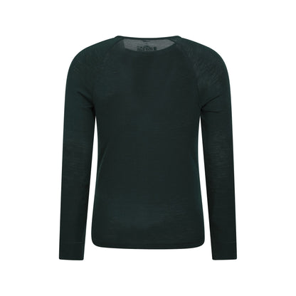 Dark Green - Side - Mountain Warehouse Mens Merino Wool Thermal Top