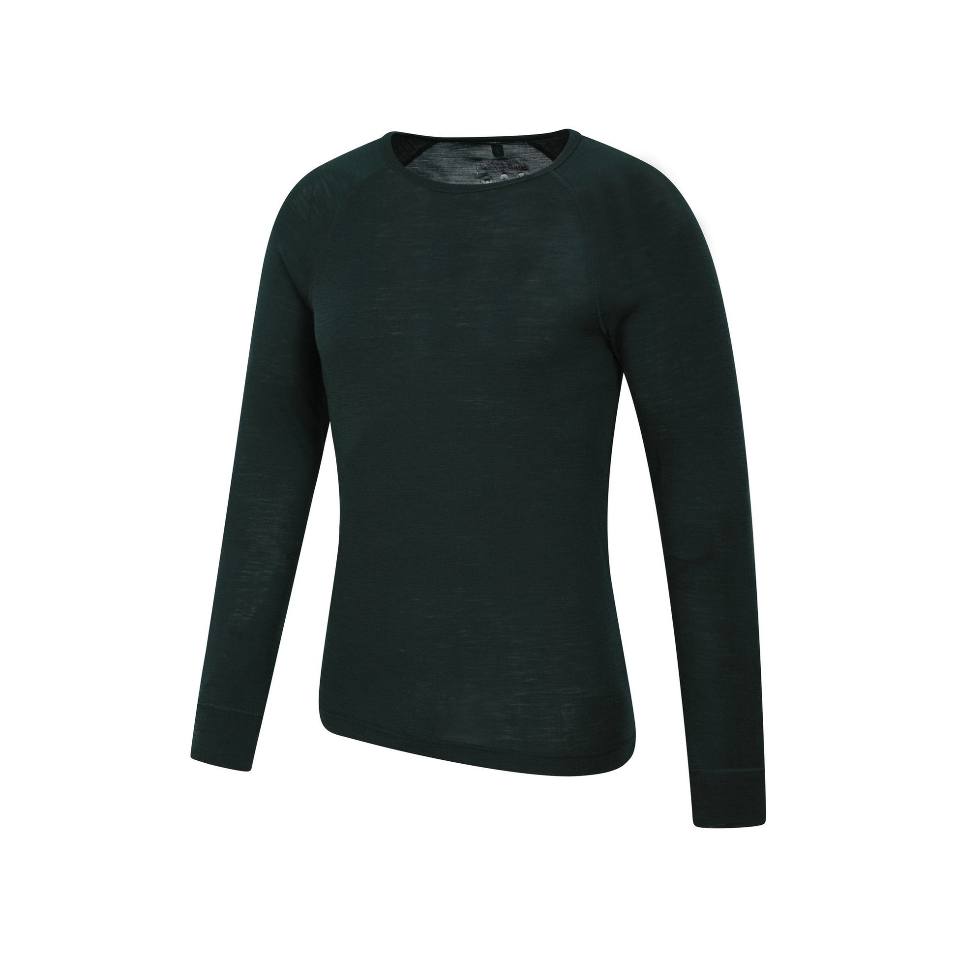 Dark Green - Pack Shot - Mountain Warehouse Mens Merino Wool Thermal Top