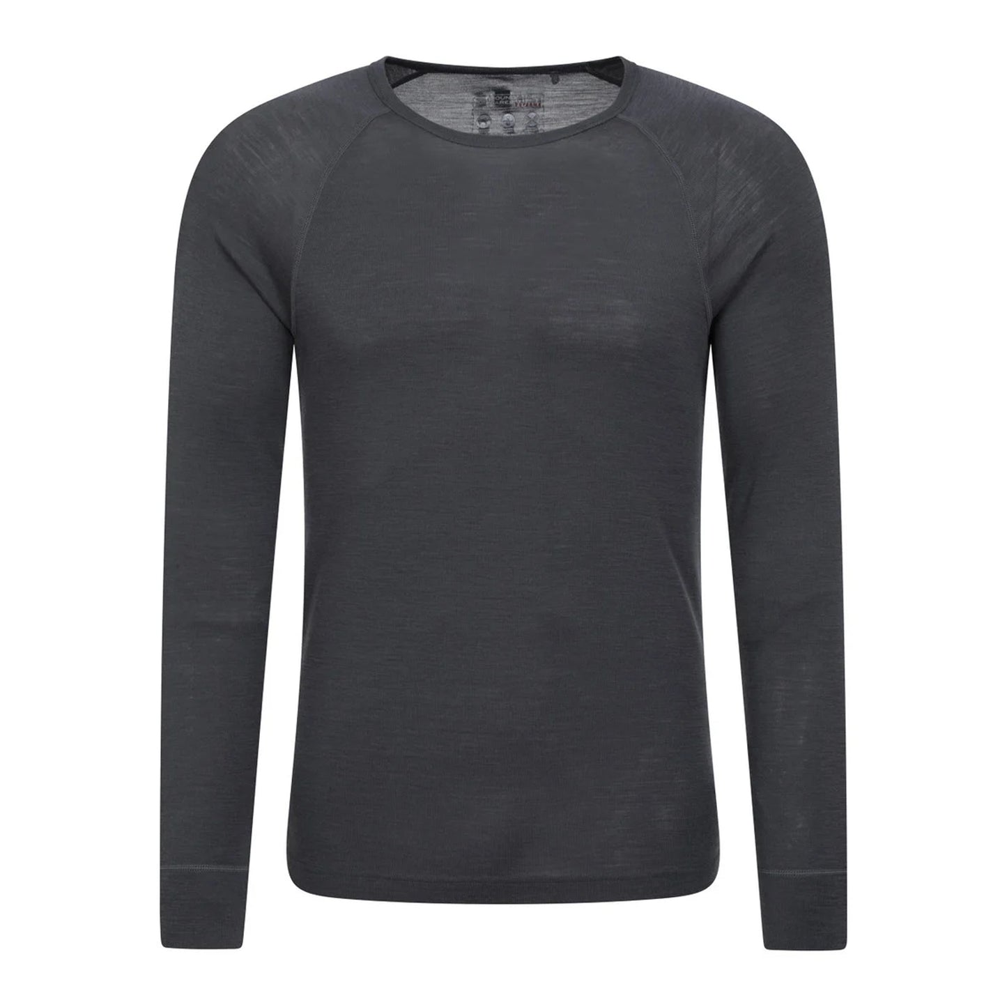 Dark Grey - Front - Mountain Warehouse Mens Merino Wool Thermal Top