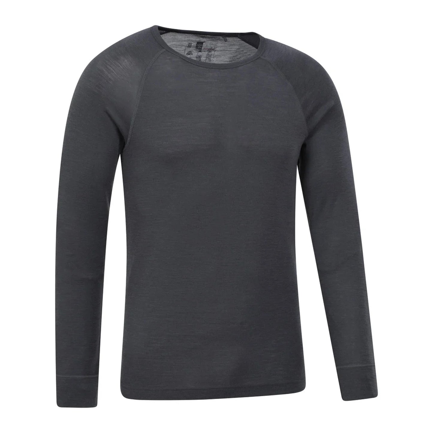 Dark Grey - Side - Mountain Warehouse Mens Merino Wool Thermal Top