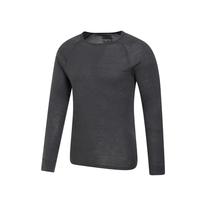 Grey - Lifestyle - Mountain Warehouse Mens Merino Wool Thermal Top