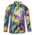 Black - Side - Mountain Warehouse Childrens-Kids Abstract Long-Sleeved Rash Top