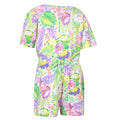 Coral - Side - Mountain Warehouse Childrens-Kids Poppy Leaf Print Playsuit