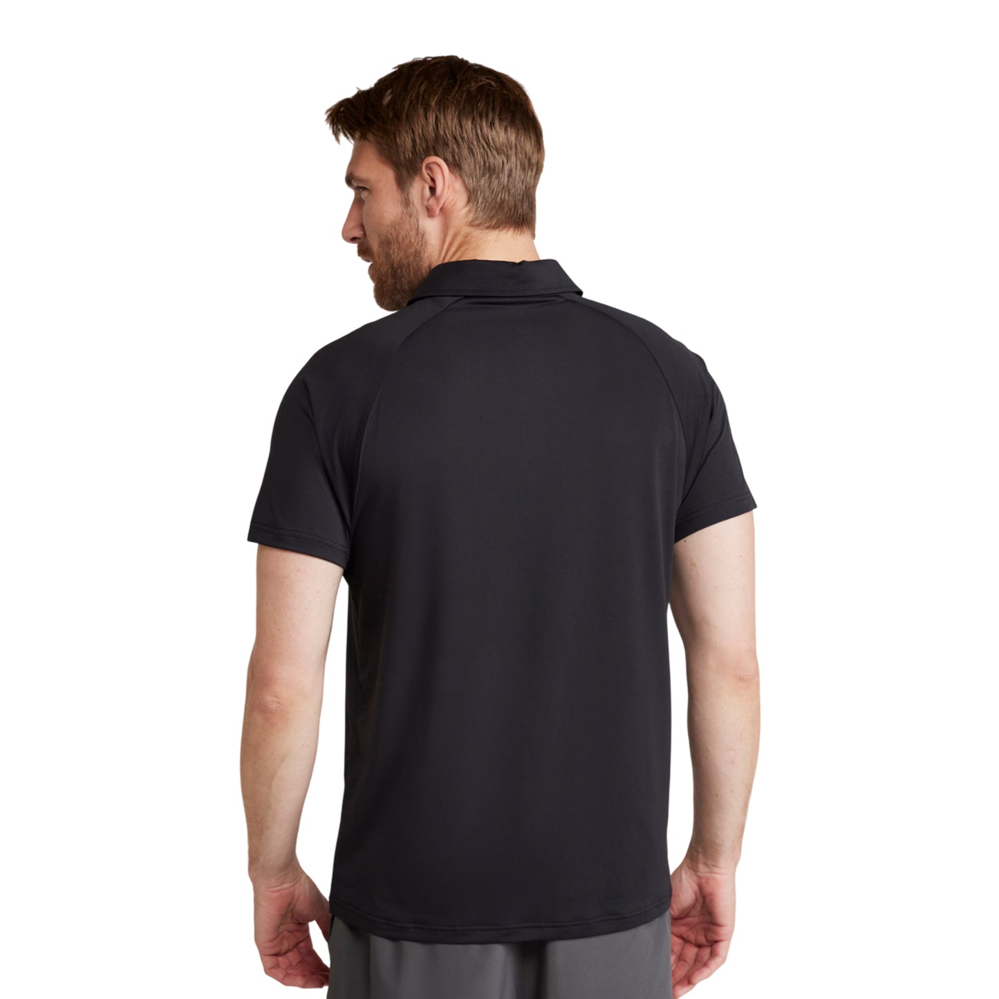 Black - Back - Mountain Warehouse Mens IsoCool Lightweight Polo Shirt
