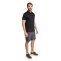 Black - Side - Mountain Warehouse Mens IsoCool Lightweight Polo Shirt