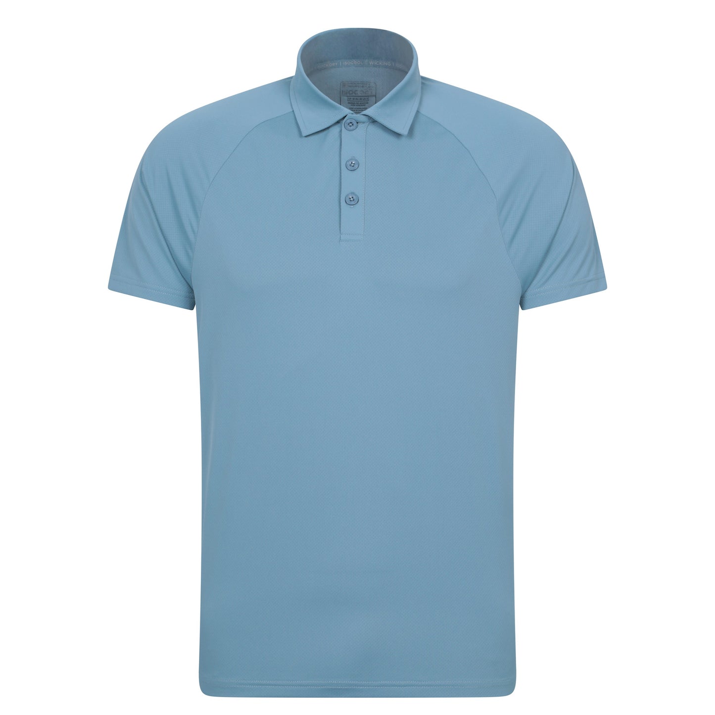 Light Blue - Front - Mountain Warehouse Mens IsoCool Lightweight Polo Shirt