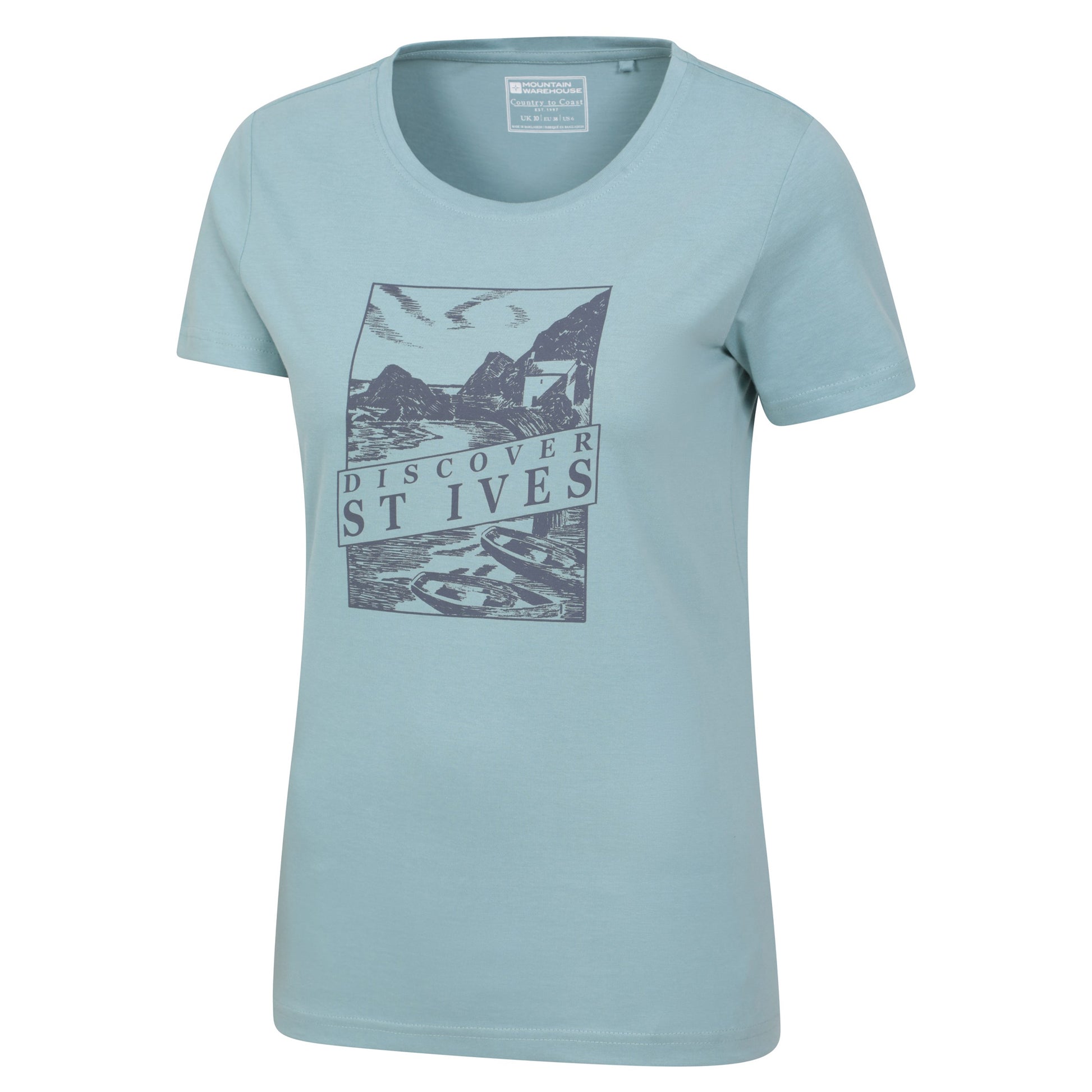 Blue - Lifestyle - Mountain Warehouse Womens-Ladies Discover St Ives Printed T-Shirt