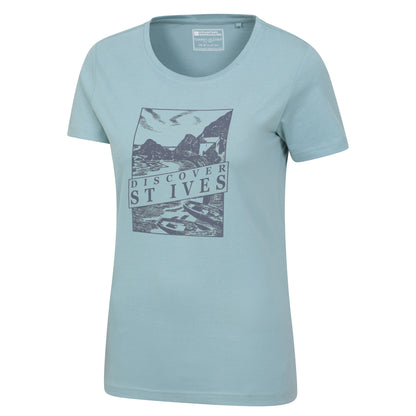 Blue - Lifestyle - Mountain Warehouse Womens-Ladies Discover St Ives Printed T-Shirt