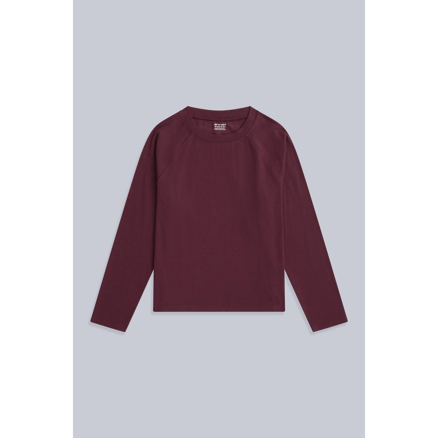 Burgundy - Front - Animal Womens-Ladies Ashleigh Long-Sleeved T-Shirt