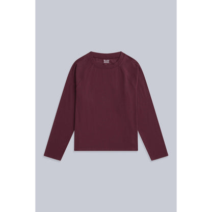 Burgundy - Front - Animal Womens-Ladies Ashleigh Long-Sleeved T-Shirt