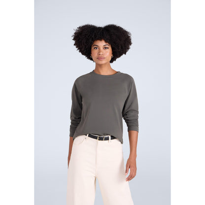 Khaki Green - Front - Animal Womens-Ladies Ashleigh Long-Sleeved T-Shirt