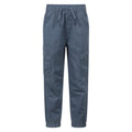 Grey - Front - Mountain Warehouse Childrens-Kids Expedition Ripstop Anti-Stain Cargo Trousers