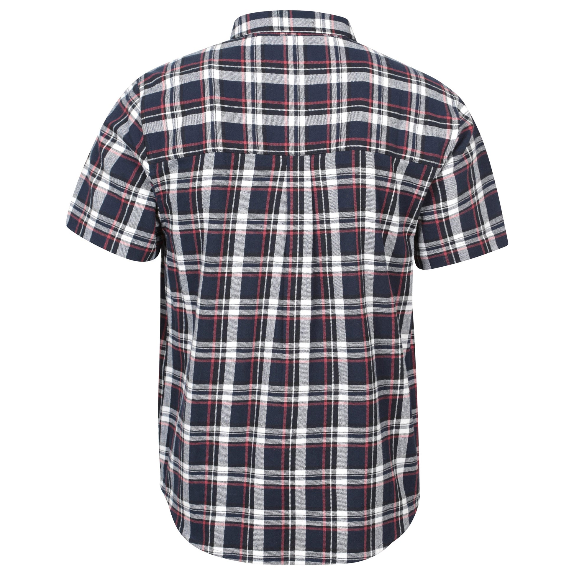 Blue - Back - Mountain Warehouse Mens Trace Flannel Short-Sleeved Shirt