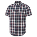 Blue - Side - Mountain Warehouse Mens Trace Flannel Short-Sleeved Shirt