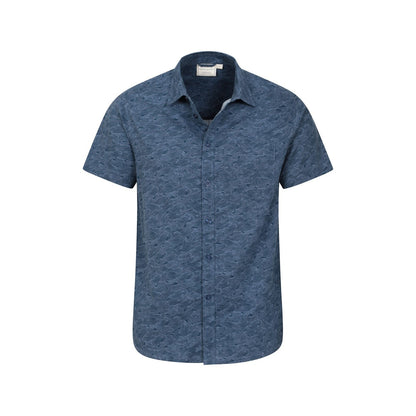 Navy - Lifestyle - Mountain Warehouse Mens Wave Short-Sleeved Shirt